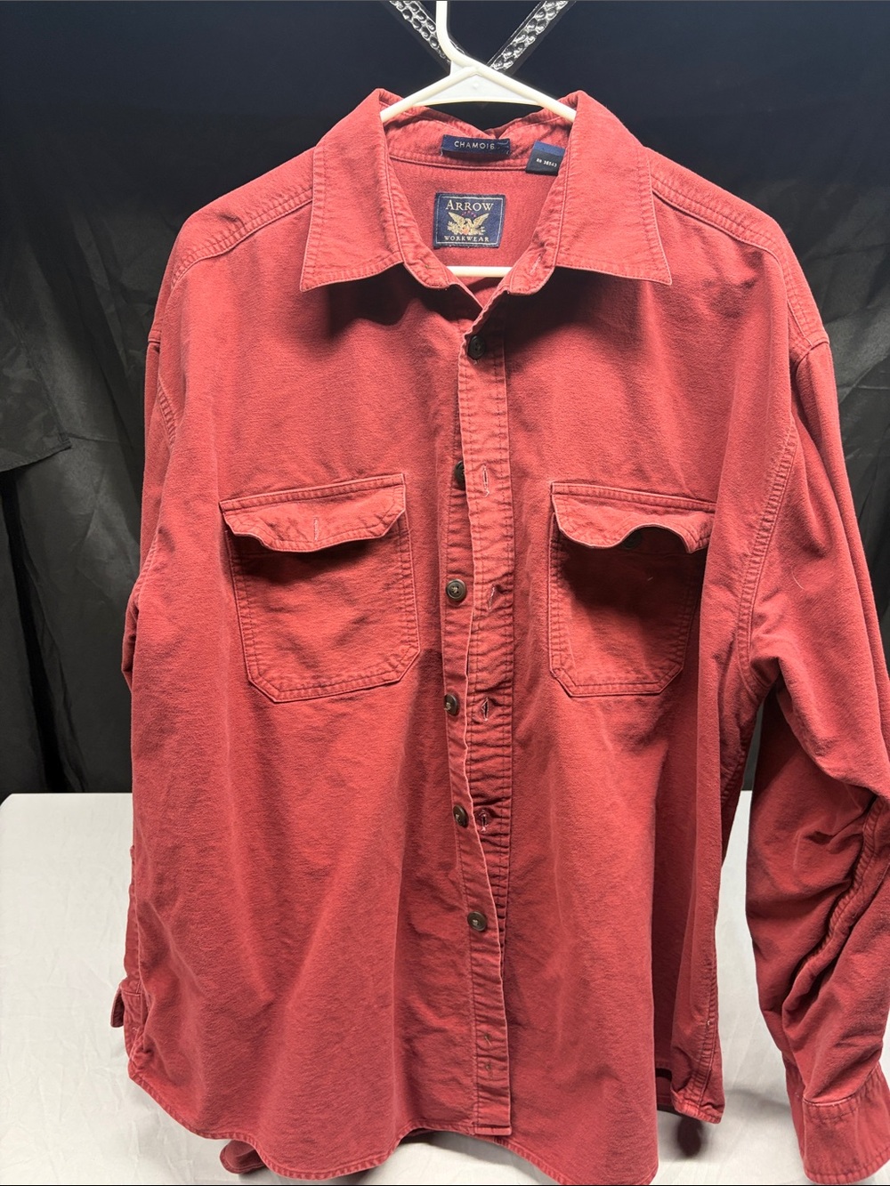 Arrow Men's Rust Red Button-Up Shirt Jacket